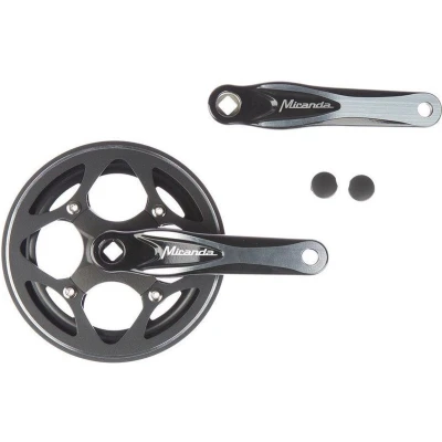 Afbeelding van Miranda Crankset 44 tands 3/32 1/8 zwart/zilver met kettingrand