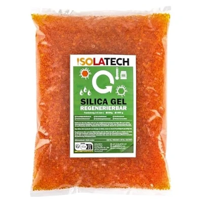Afbeelding van ISOLATECH silicagel, regenereerbaar, droogmiddel, oranje, 900 g, zak, ballen als ontvochtiger
