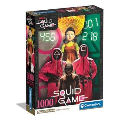 Afbeelding van Clementoni Puzzel Squid Game 1000 Stukjes Voor Volwassenen 14 99 Jaar, Gemaakt In Italië 39859
