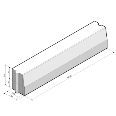Afbeelding van Kijlstra Trottoirband 13/15x20x100 Cm Grijs Voor een afscheiding tussen rijbaan en trottoir