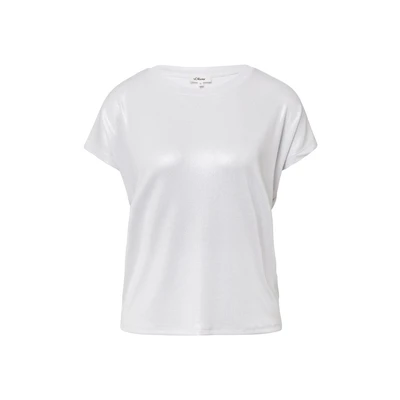 Afbeelding van s.Oliver Tshirt basic, Dames, Maat: 36, Weiß