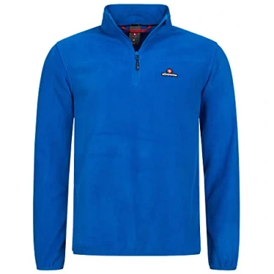 Afbeelding van Höhenhorn Skyja fleece pullover voor heren, herfst en winter, microfleece, sweatshirt met halve ritssluiting, blauw, XL
