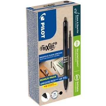 Afbeelding van FriXion Ball Plus roller zwart 10 st met vulling