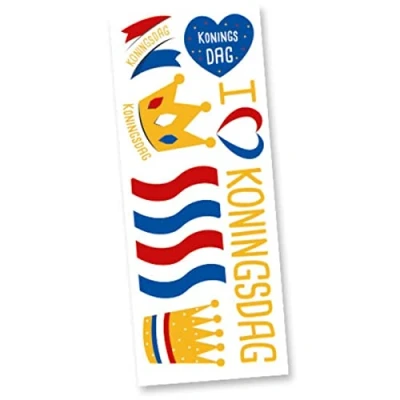 Afbeelding van Folat 65674 Tatoeages Koningsdag 7 stuks