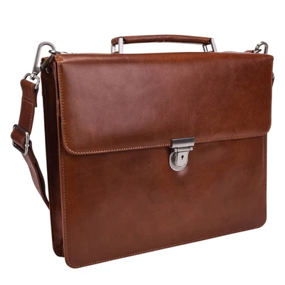 Afbeelding van Leonhard Heyden Cambridge aktetas 1 vaks 13 inch Cognac