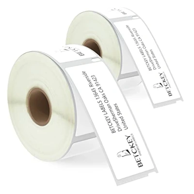 Afbeelding van BETCKEY 2 Rollen 99012 Labels Compatibel met Dymo S0722400, 36mm x 89mm, 520 zelfklevende grote adreslabels voor Labelwriter
