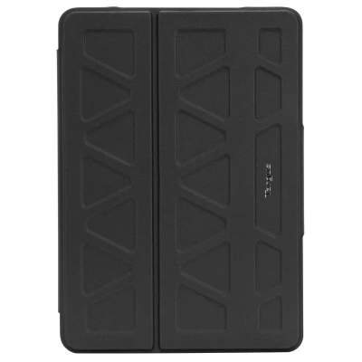 Afbeelding van Apple iPad 10.2 (2021) Hoes: Targus Pro Tek Rotation Bookcase Shockproof/Valbescherming Zwart Kunstleder Tablet Hoezen