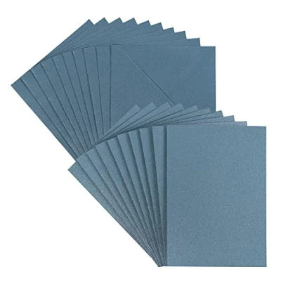 Afbeelding van Ideen mit Herz Wenskaartenset, parelmoer afwerking, 10 kaarten ca. 250 g/m² + enveloppen 120 (duifblauw, DIN C6)
