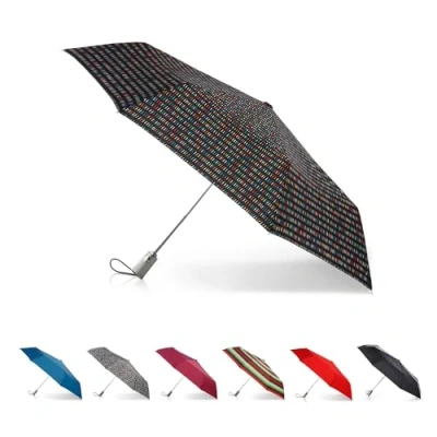 Afbeelding van Totes Titan Grote Auto Open Close Winddicht &amp; Waterbestendig Eco Paraplu, Multi Ditsy Bloemen, One Size
