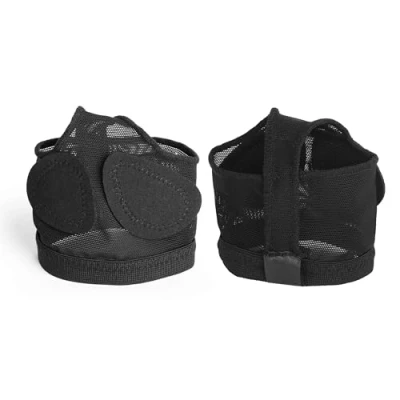 Afbeelding van CZ Store® Anti slip Dansvoetjes ZWART ✮✮LEVENSLANGE GARANTIE✮✮ Kunst Suede Dans Zooltjes, Lichtgewicht Gaas Stof, Voetkussens voor Gymnastiek, Yoga, Pilates, Ballet, Modern Jazz (S)