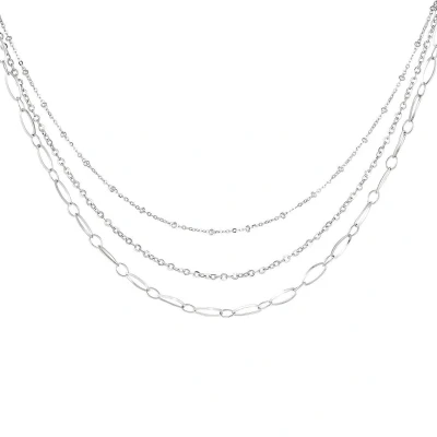 Afbeelding van yehwang Schakelketting drie dubbel zilver
