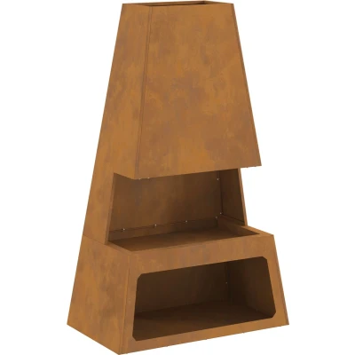 Afbeelding van vidaXL Weervast Staal/Bruin Corten Staal Middelgroot