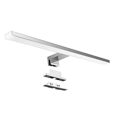 Afbeelding van Aourow LED Badkamer Spiegel licht/Spiegellamp 10W 820lm 40cm neutraal wit 4000K,Badkamer Wandlamp/Badkamerlamp/IP44 230V,LED Kastverlichting van Roestvrij Staal, Productlengte:400mm