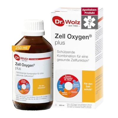 Afbeelding van Dr. Wolz Zell Oxygen Plus 250ml Betere zuurstofopname van de cellen Helpt cel regeneratie na o.a. chemo en ziekte