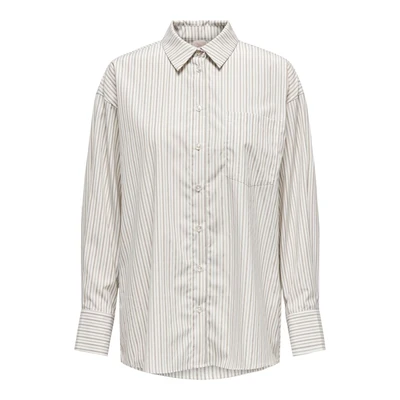 Afbeelding van ONLY Onlpena Overhemdblouse, Dames, Maat: Medium, Cloud dancer