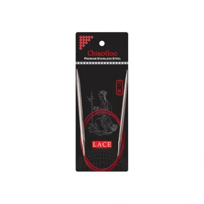Afbeelding van Chiaogoo Red Lace (120 cm, 3,00 mm) Rondbreinaald 1 eenheid