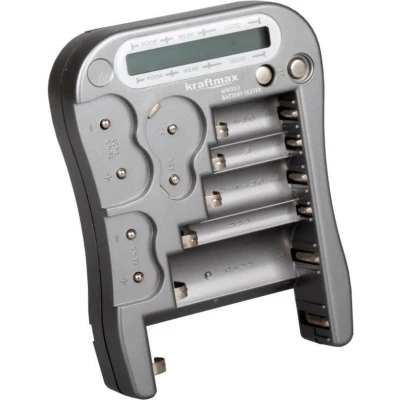 Afbeelding van Kraftmax Lx5900 Accutester, universele batterij en accutestapparaat met lcd display, knoopceltest