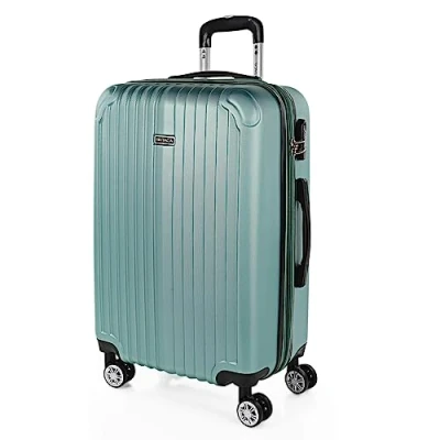 Afbeelding van ITACA Grote Koffer Trolley Reiskoffer van ITACA. Groot 4 Wielen Combinatieslot. ABS harde schaal T71570, Aquamarine