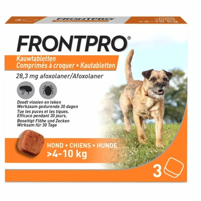 Afbeelding van FRONTPRO Kauwtabletten M 4 10 kg 3 tabletten