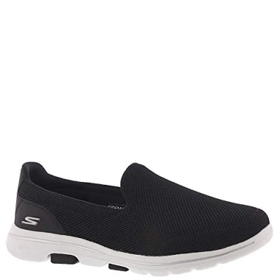Afbeelding van Skechers GO WALK 5 dames sneaker Low Top Trainer, Zwart wit, 38 EU