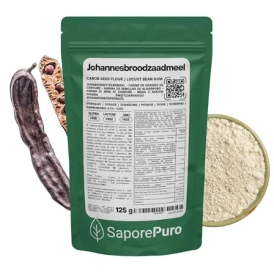 Afbeelding van Saporepuro Johannesbroodpitmeel 125 gr Ideaal voor ijs en sorbets