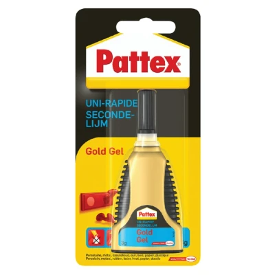 Afbeelding van Secondelijm Pattex Gold gel tube 3gram op blister