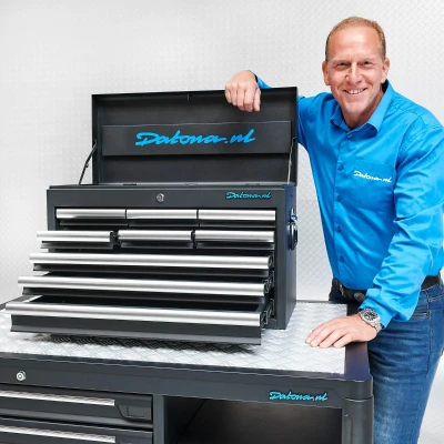 Afbeelding van Datona Gereedschapskist Met 9 Laden Zwart (67,5 x 31 44 cm)