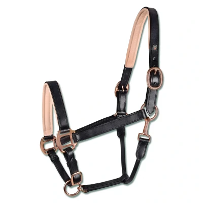 Afbeelding van Waldhausen Halster X Line Rosé Leder Zwart Full