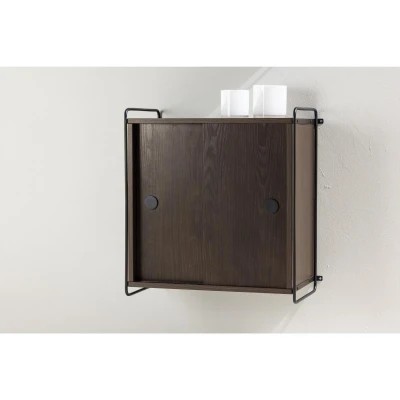 Afbeelding van Svea Stefano hangende opbergkast 60 x 68 cm mokka Hout