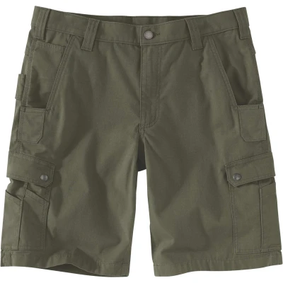Afbeelding van Carhartt Heren Relaxed Fit Stretch Ripstop Cargo Shorts Werk T shirt, basil, 40
