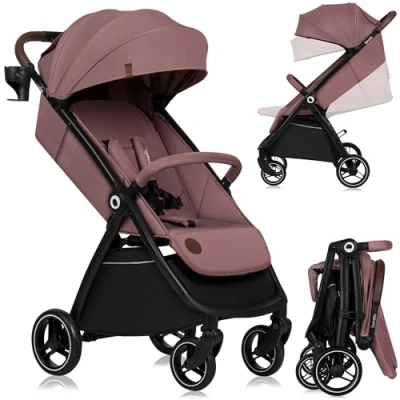 Afbeelding van Lionelo Ingrid Buggy Kinderwagen tot 22 kg grote 360 draaibare wielen met één hand inklapbaar XXL afdekking