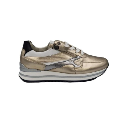 Afbeelding van Gabor Sneakers laag, Dames, Maat: 37, Goud Leer