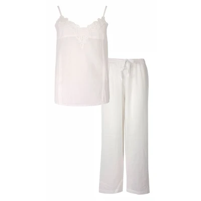 Afbeelding van Irresistible Dames Pyjama Katoen Wit Maat XL