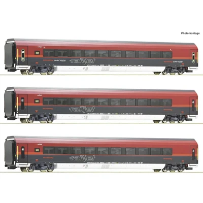 Afbeelding van Roco 74040 H0 3 delige set Railjet van de ÖBB