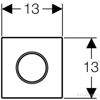 Afbeelding van Geberit urinoirsturing Sigma10 pneum. wit glanschroom ring