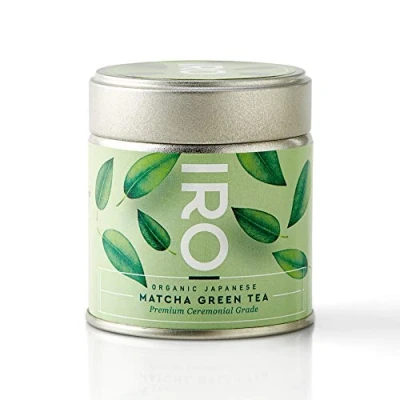 Afbeelding van IRO Japanse BIO Matcha thee van superieure kwaliteit, Premium Ceremonial Grade 30g, 100% biologisch, natuurlijk, Japans, excellence, 1 blik 30g = 30 kommen