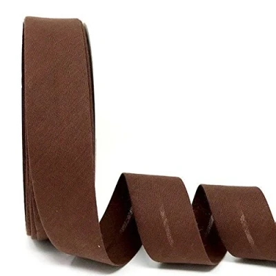 Afbeelding van Byetsa Chocolade Bruin 30mm Polycotton Bias Binding op een 25m Roll