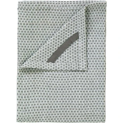 Afbeelding van Blomus Theedoek Ridge Set Van 2 Lily White Agave Green Wit / Groen 50x80cm