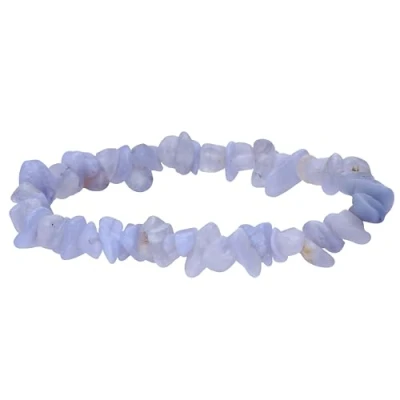 Afbeelding van Lebensquelle Plus Blauwe Chalcedoon armband, 19 cm, Steen, Zonder centimeters, steen