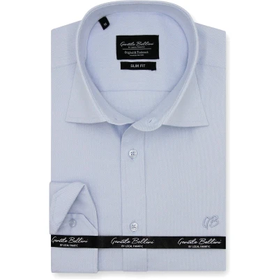 Afbeelding van Mannen Blouse Slim Fit Getailleerde Zakelijke Overhemden voor Heren