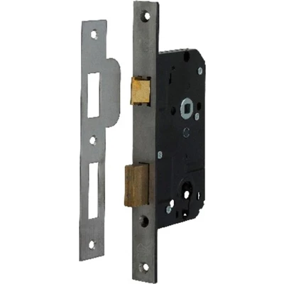 Afbeelding van Nemef Veiligheidsdeurslot SKG** afgerond 25 x 238 mm RVS doornmaat 50 PC 72 verpakt in blister