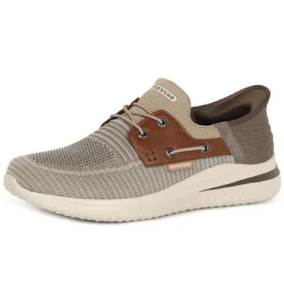 Afbeelding van Skechers Slip Ins: Delson 3.0 Roth 210606 TPBR, Mannen, Grijs, Sneakers,Sportschoenen, maat: 44