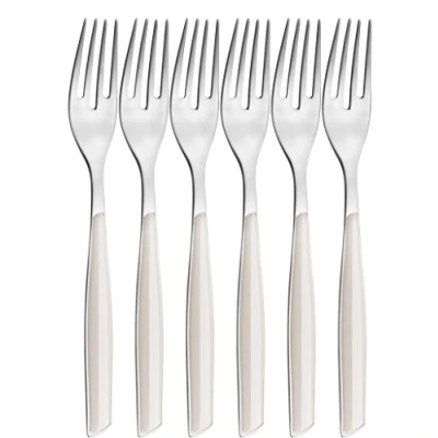 Afbeelding van Bugatti GLAU 021F05/6 Glamour Dessertvork, SAN/staal, 16 x 26 3 cm, ivoorkleurig, 6 stuks