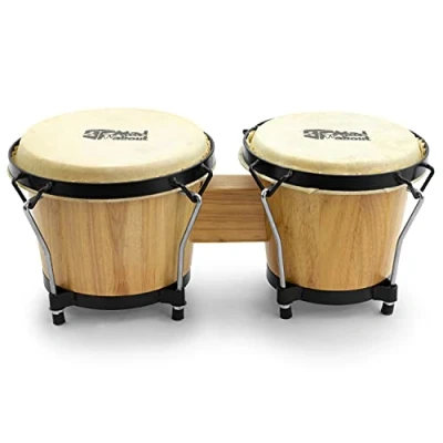 Afbeelding van Mad About 6&quot; &amp; 7&quot; Houten Bongo Drums Beginners Oak Bongos in Natural