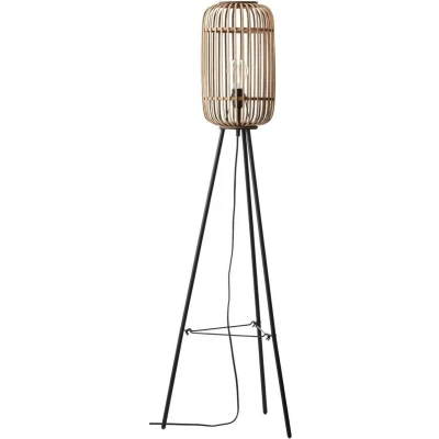 Afbeelding van Leen Bakker Brilliant Vloerlamp Woodrow 45cm Staande Bruin Staal
