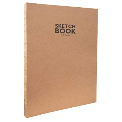 Afbeelding van Sketchbook Honsell 32504 Schetsboek Kracht met open draadbinding, DIN A4, 120 vellen, 100 g/m², robuust, recyclebaar kraftpapier van ongebleekte natuurlijke vezels