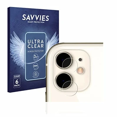 Afbeelding van Savvies (6 Stuks) Schermbeschermer voor Apple iPhone 11 (ALLEEN Camera Lens) Screen Protector Ultra Transparant