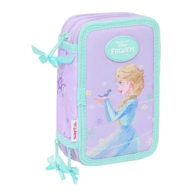 Afbeelding van Driedubbele Pennenzak Frozen Spirit Lila 12,5 x 19,5 5,5 cm 37 Onderdelen