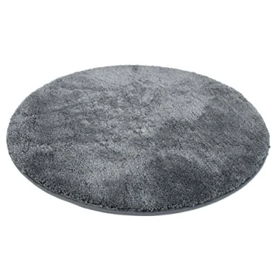 Afbeelding van Kinzler J 10001/100 antraciet badmat, microvezel, 90 cm rond