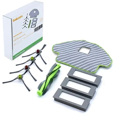 Afbeelding van BAKUUM Set van 4 zijborstels, 1 rol x mop 3 Hepa filters voor iRobot Roomba Combo. Reserveonderdelen en accessoires robotstofzuigers.